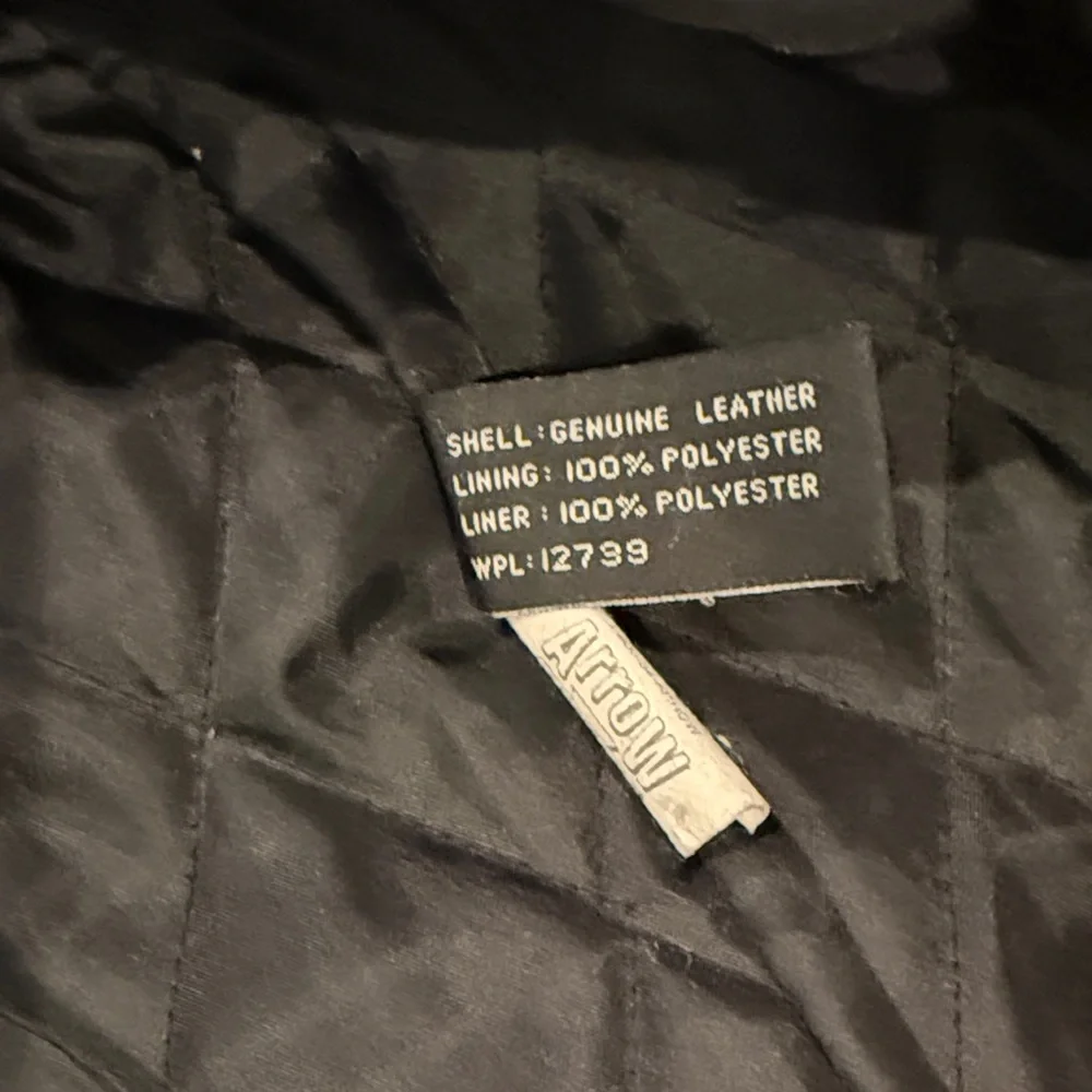 VINTAGE Men's Black Leather Hooded Charles Klein Jacket (2XT)